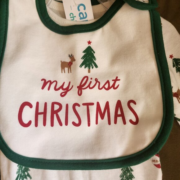 NEW My First Christmas Onesie Set - 0-3mos - Picture 2 of 4